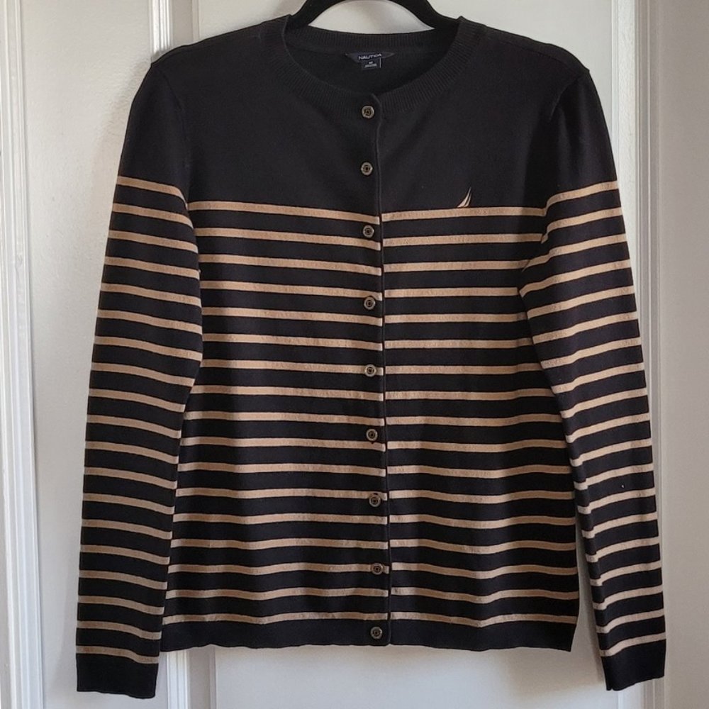 Nautica Woman Button Down Sweater Size Medium